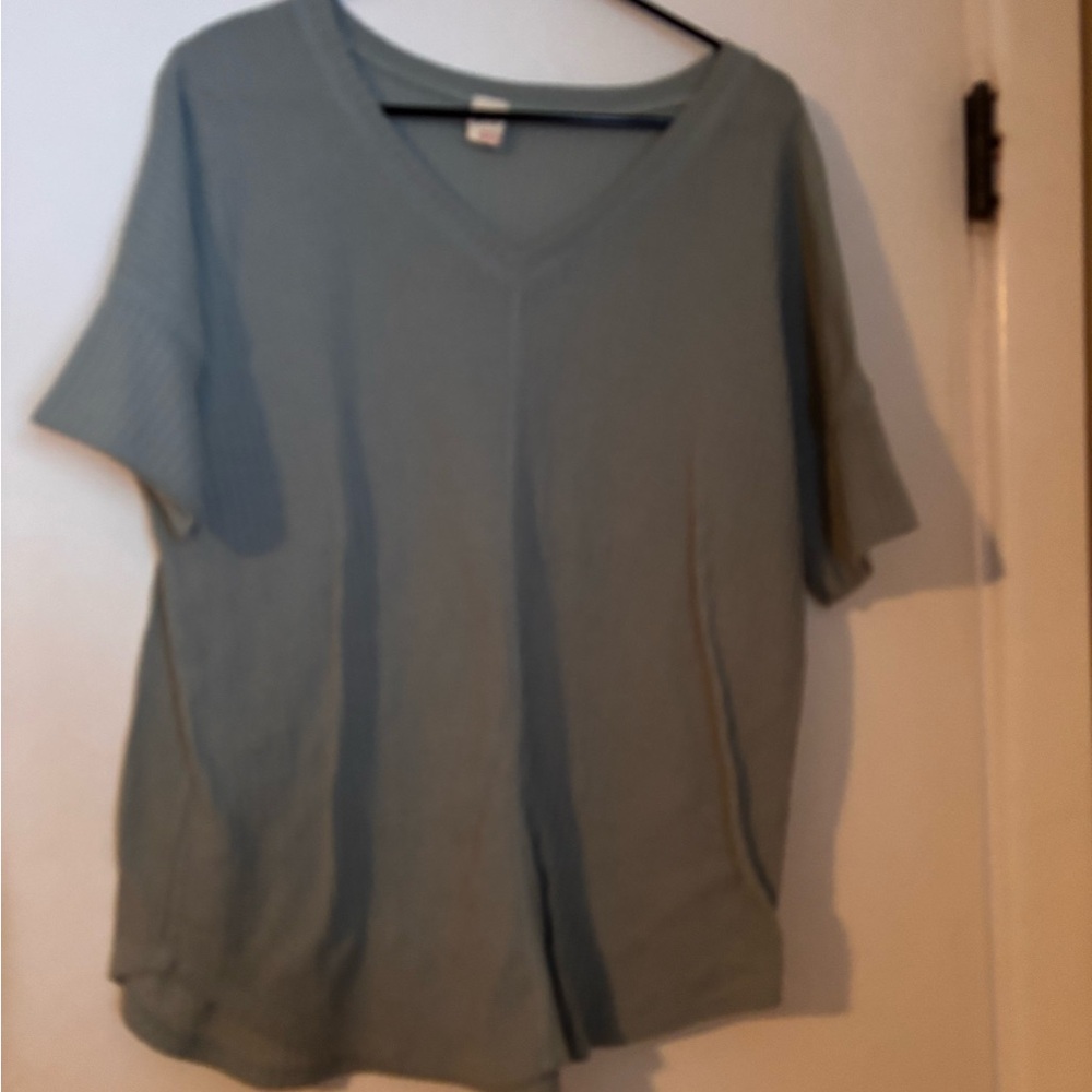 7th Ray sage waffle Knit T-Shirt // Tarah Sutton